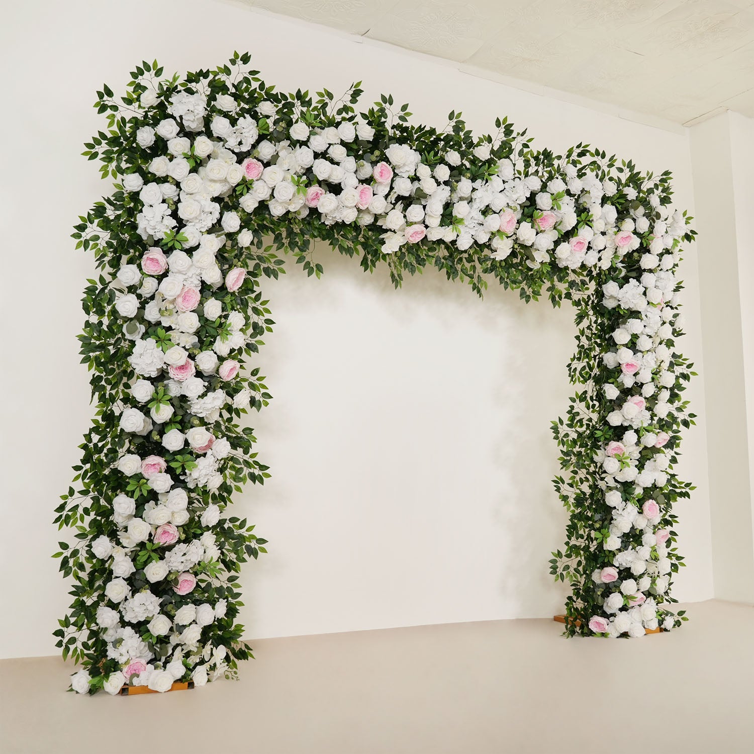 Uflower White Rose Wedding Background Flower Arrangement Arch Decoration